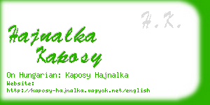 hajnalka kaposy business card